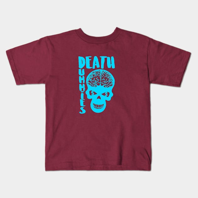 Blue Death Dummies Skull Kids T-Shirt by DeathDummies